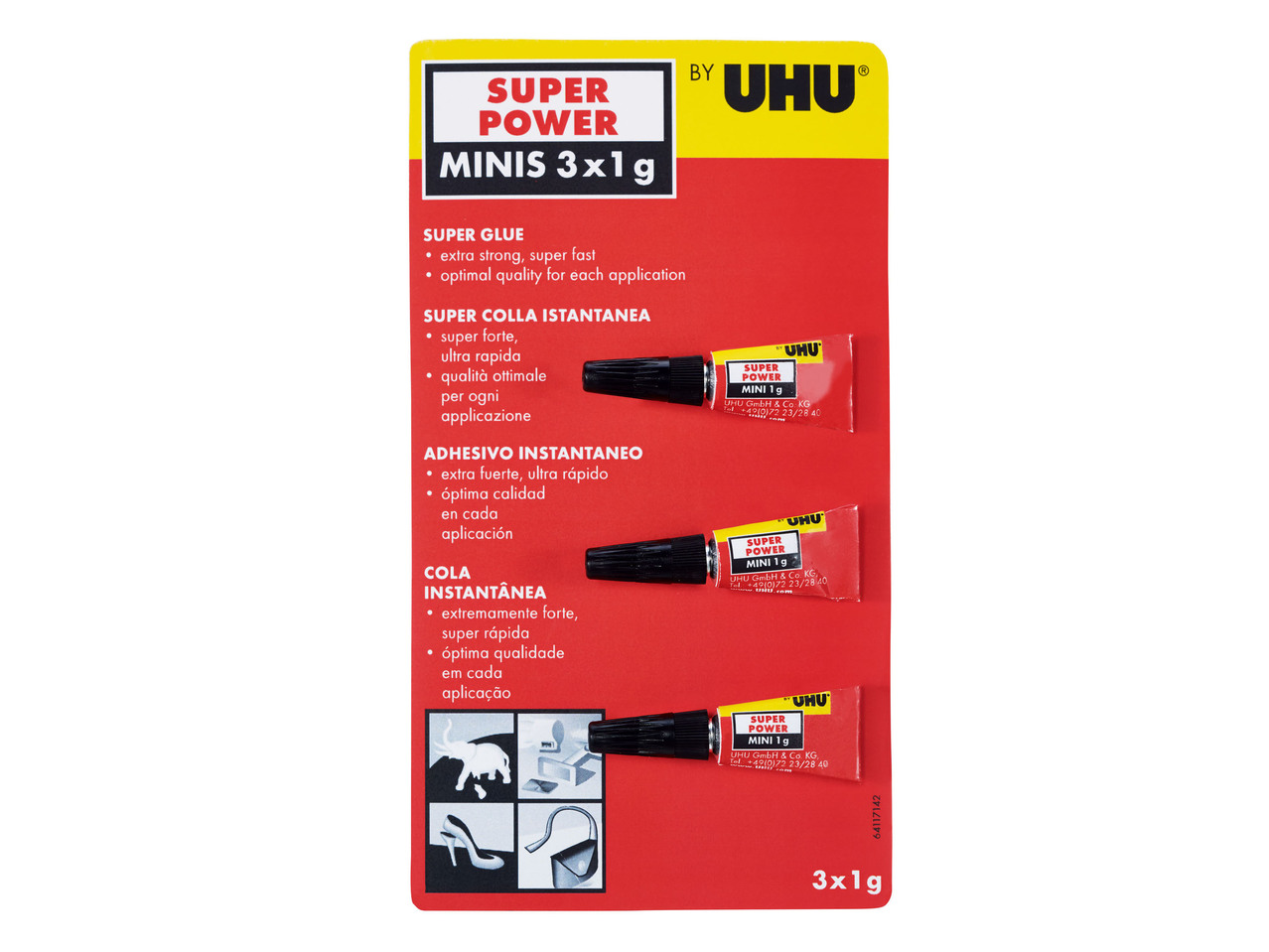 Instant Liquid Super Glue 3x1g or gel 4.5g