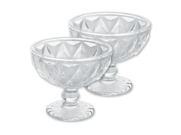 Glas-Eisbecher, 2 Stück