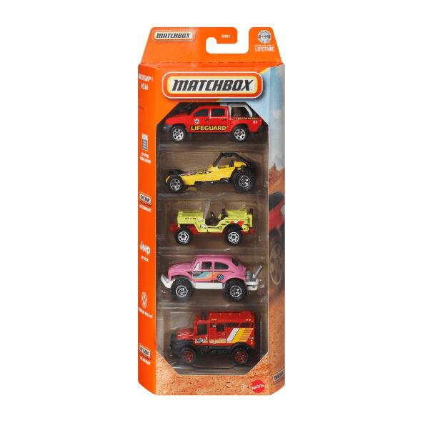 MATCHBOX(R) 				Ensemble de voitures, 5 pcs