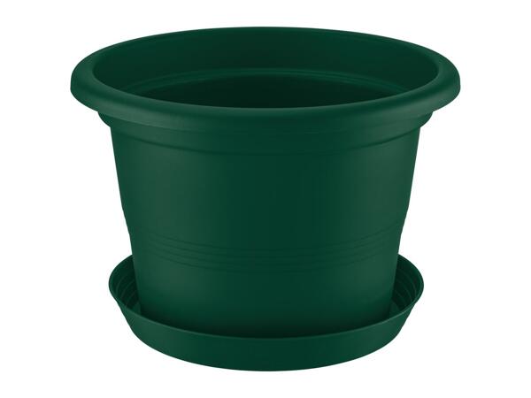 Parkside 40cm Planter and Saucer Set - Green