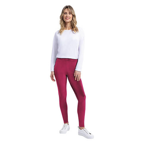 Ladies Ultra Plush Leggings - Red, M