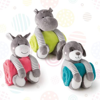 Peluche avec couverture