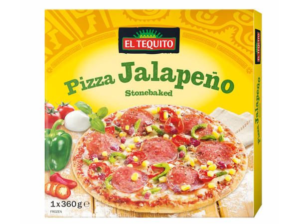Pizza cuite sur pierre jalapeño
