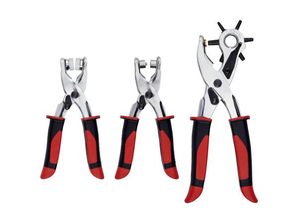 Set avec pince perforatrice et pince à œillets, 128 pièces