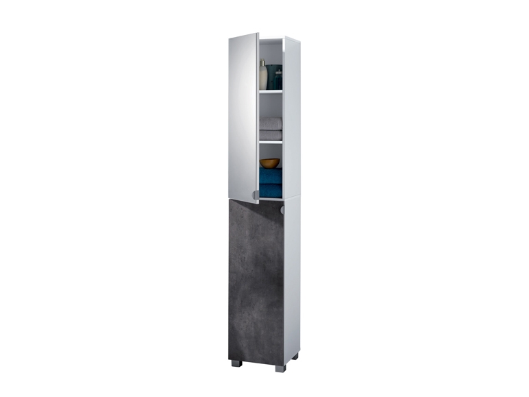 Tall Bathroom Cabinet with a Mirrored Door