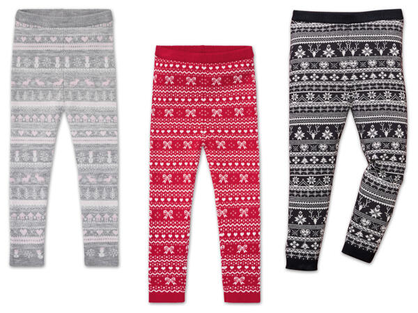 Mädchen Strickleggings
