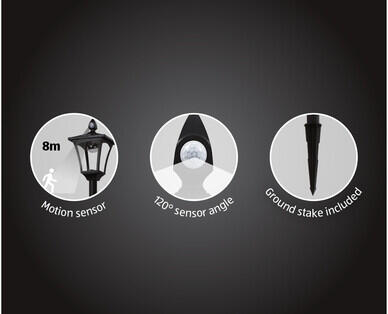 Solar Post Light or Post/Wall Light