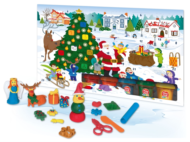 PLAYTIVE JUNIOR(R) Adventkalender mit Kinderknete