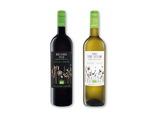 Økologisk Nero d‘Avola Sicilia eller Bianco Terre Siciliane