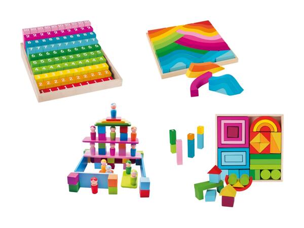 Grand jeu de motricité arc-en-ciel en bois