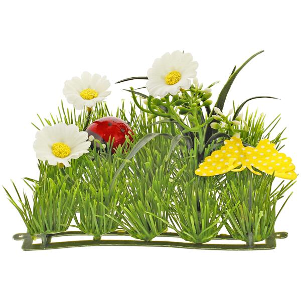 Grasmat met decoratie