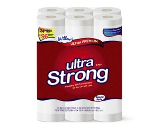 Willow 
 24 Mega Roll Ultra Strong Bath Tissue