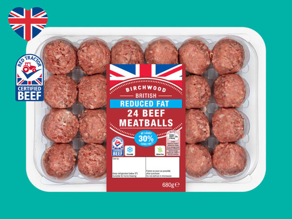 Birchwood 24 Reduced Fat British Beef Meatballs