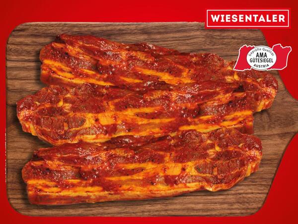 Frische Bauchstreifen mariniert