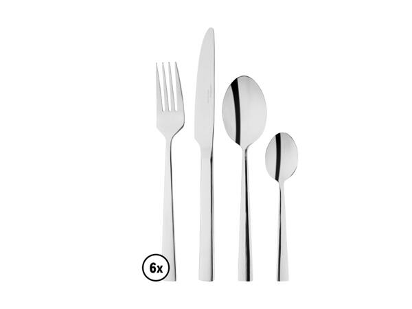 Couverts en acier inox, 24 pièces