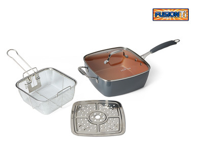 Crofton Chef's Collection Copper Nonstick 9.5" Deep Square Pan Set