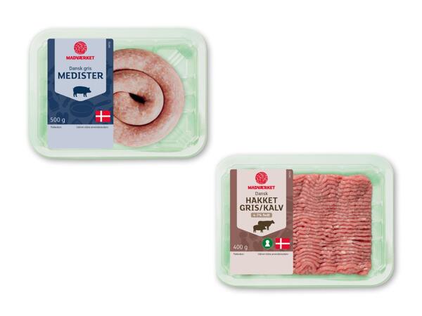 MADVÆRKET Medister eller hakket gris og kalv