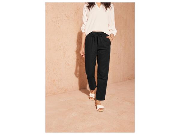 Ladies' Linen Blend Trousers