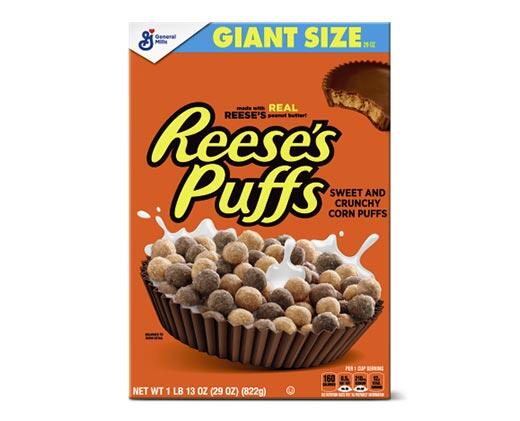 General Mills 
 Lucky Charms or Reese's PB Puffs