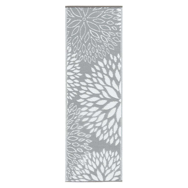 KIRKTON HOUSE Gray Medallion Reversible Indoor/Outdoor Runner - 2' X 6'