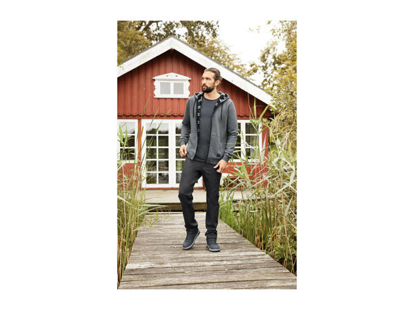 Livergy Men's Thermal Zip-Through Hoodie