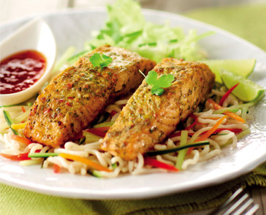 Lime and Coriander Salmon Fillets