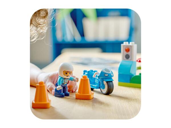 Blue Police Motorcycle Play Set