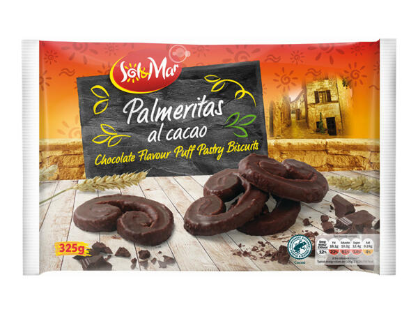 Sol & Mar Chocolate Flavour Puff Pastry Biscuits
