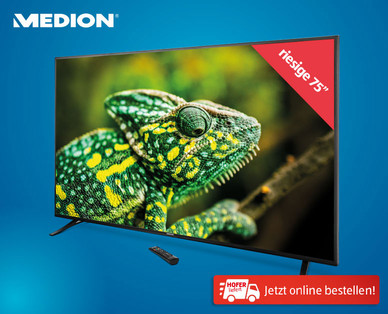 MEDION 189,3 cm (75") Ultra HD Smart-TV mit LED-Backlight-Technologie