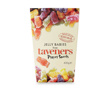 Taveners Liquorice Allsorts, Jelly Babies or Wine Gums 400g