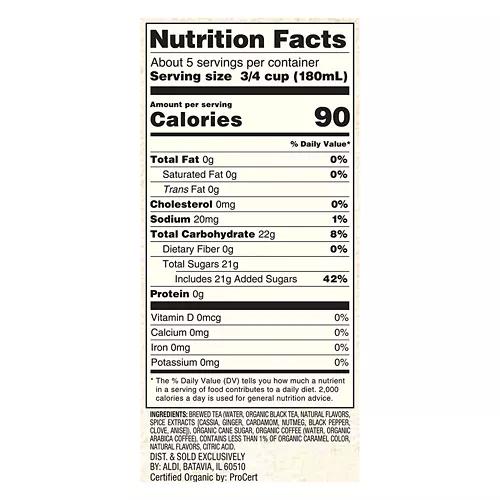 Organic Dirty Chai Tea Latte, 32 fl oz