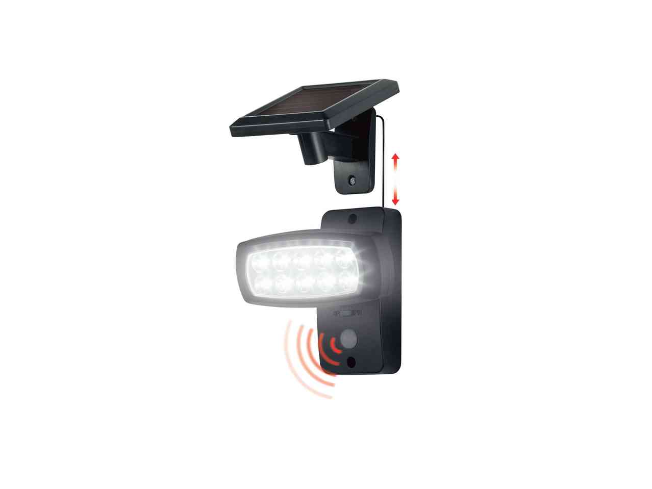 Solar-Powered LED Spotlight with Motion Sensor