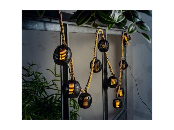 Solar Flaming Lantern String Lights