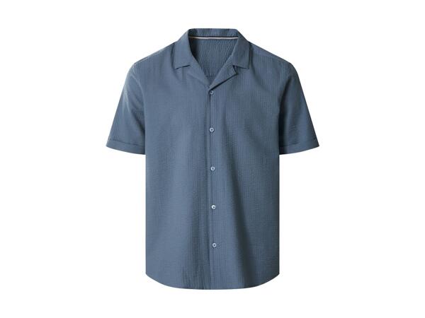 Men's Seersucker Casual Shirt