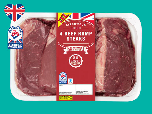 Birchwood 4 British Beef Rump Steaks