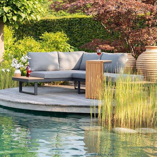 COCON Ensemble de salon "Ascona" 4 places, anthracite