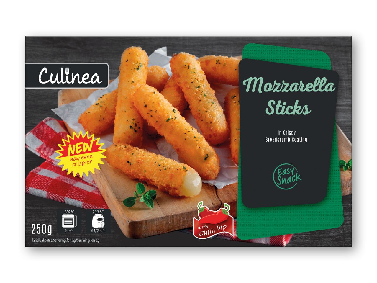 CULINEA Mozzarella Sticks, Chilli Cheese Nuggets eller goudaringe