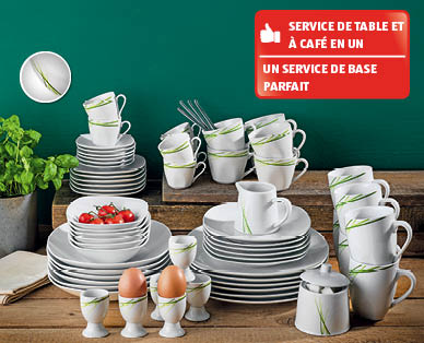 Service de base en porcelaine, 62 pièces