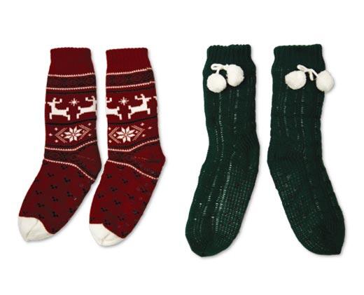 Serra 
 Ladies' Chunky Knit Slipper Socks