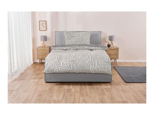Livarno Home Grey Microfibre Sateen Duvet Cover Set - Single