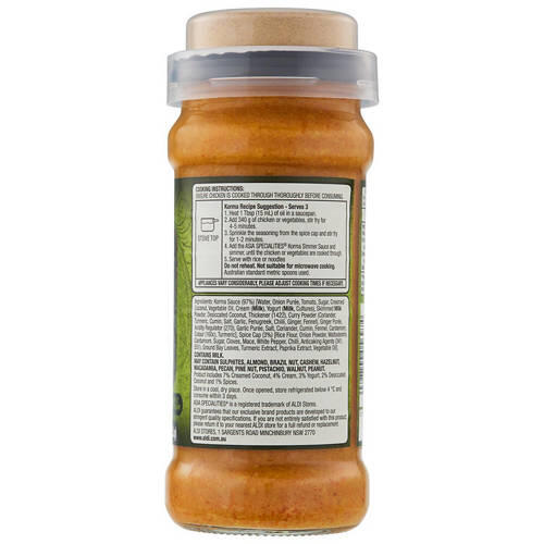 Korma Simmer Sauce and Spice Cap 360g