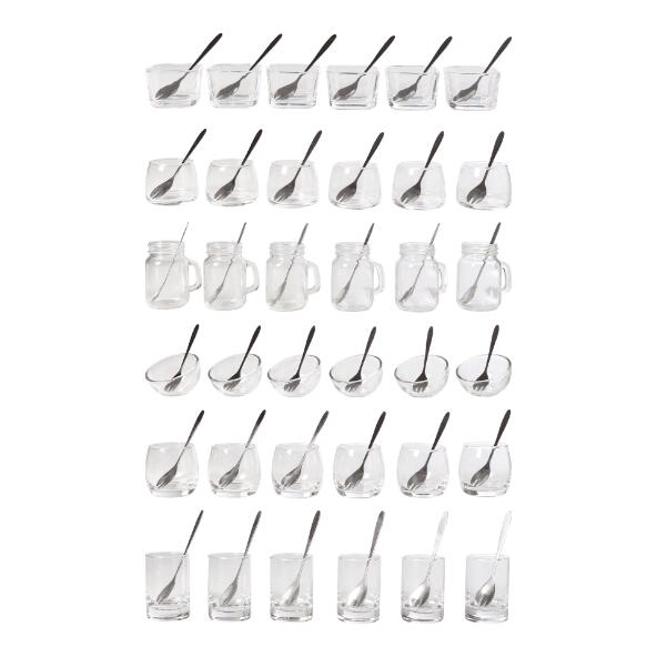 HOME CREATION KITCHEN(R) 				Hapjesglazen met sporks, 12-delig