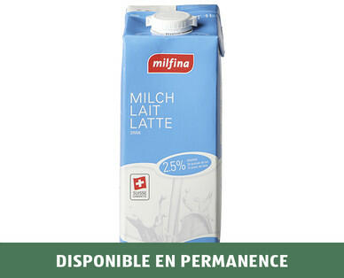 MILFINA 
 LAIT UHT 2,5 % DE MAT. GRASSES*