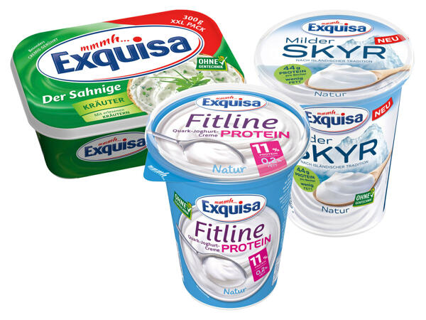Exquisa Frischkäse, Skyr oder Fitline