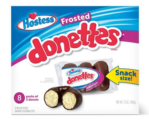 Hostess Donettes Snack Pack Powdered or Chocolate