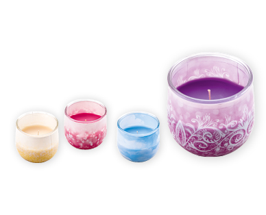 Candele profumate in vasetto colorato