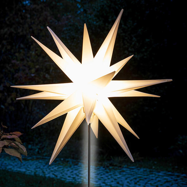 3D-LED-Leuchtstern mit Erdspieß
