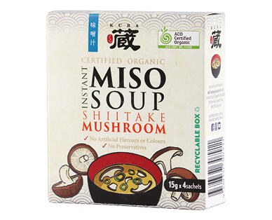 Kura Organic Instant Miso Soup 4 x 15g
