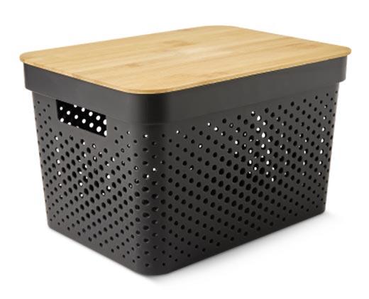 Huntington Home 
 Kitchen Basket with Bamboo Lid