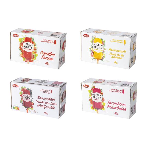 MUCCI(R) 				Bâtonnets glacés aux fruits, 4 pcs